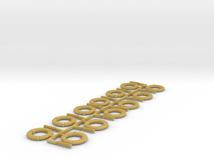 1/50 Life Rings with Rope Canisters 3d printed