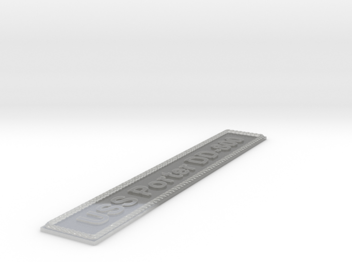 Nameplate USS Porter DD-800 (10 cm) 3d printed