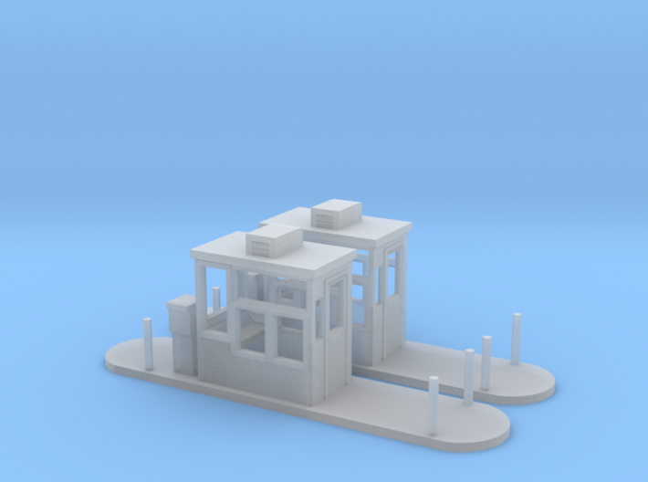 Toll Booths HO Scale 3d printed