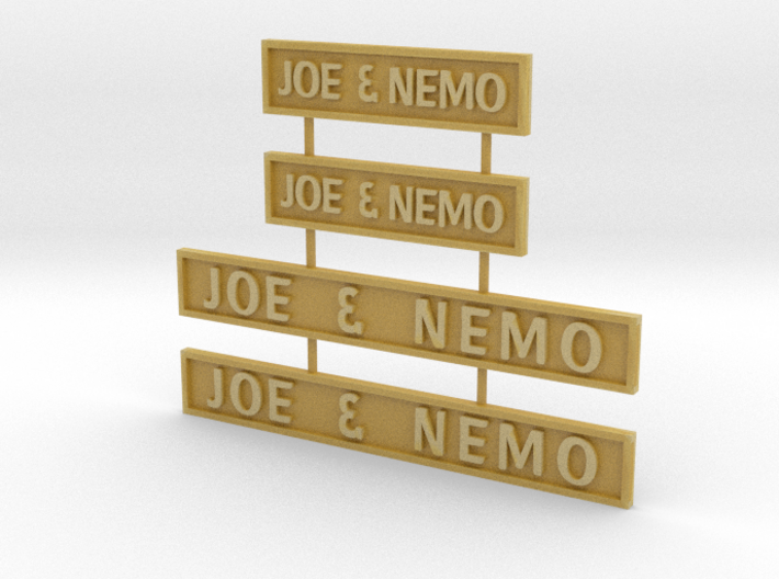Joe Nemo signs z scale 3d printed 