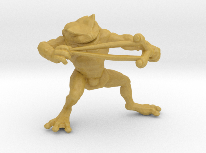 Bullywug Warrior Slingshot miniature model fantasy 3d printed