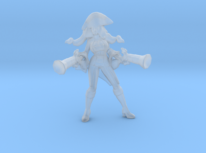 Pirate Girl Captain miniature model fantasy rpg 3d printed