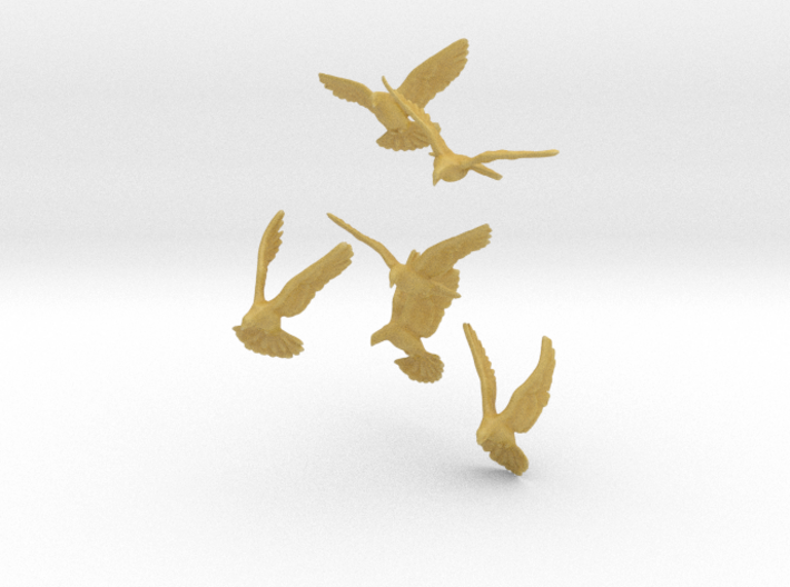 1/12 Doves for Diorama 3d printed