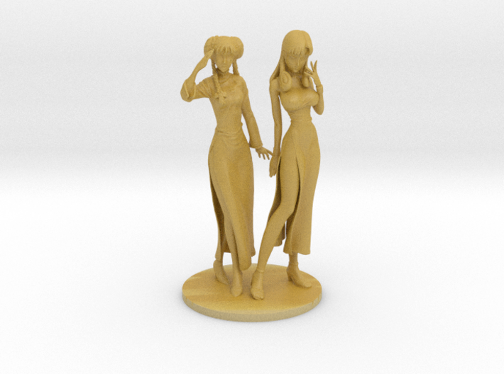 1/48 Macross Minmay and Misa in Chinese Dresses 3d printed