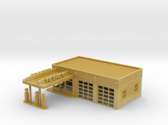 50s Texaco Station Z Scale 3d printed 