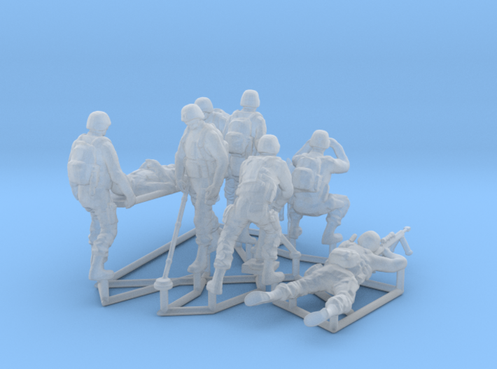1:72 scale Soldiers Combat 2 Group 14 - 19 3d printed