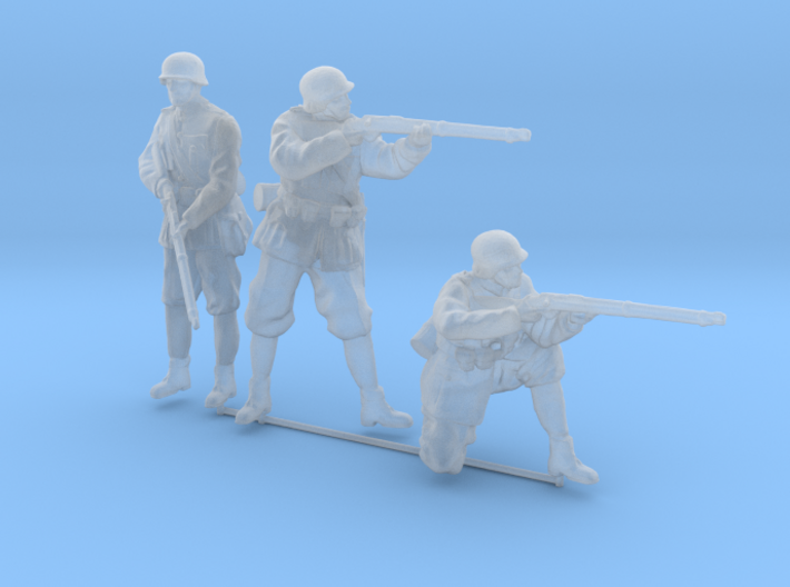 1/56th (28 mm) scale 3 x Hungarian soldiers 3d printed