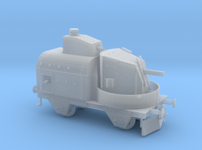 1/35th scale Armoured traincar, gun carriage 3d printed