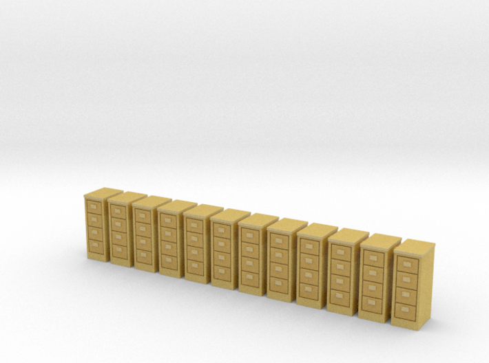 Filing Cabinet 01. HO Scale (1:87) 3d printed