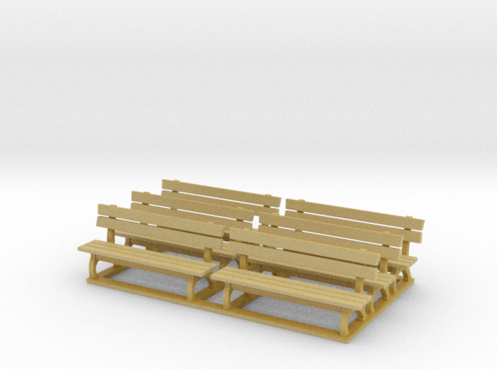 Park bench 01. HO Scale (1:87) 3d printed