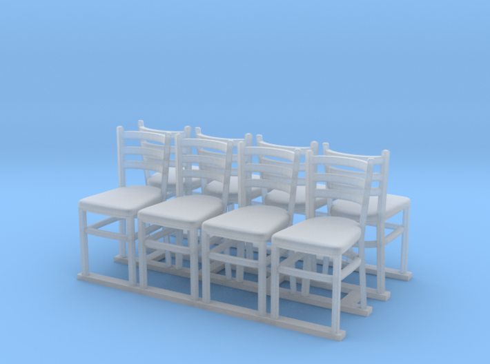 Wooden chairs 7. O Scale (1:48) 3d printed