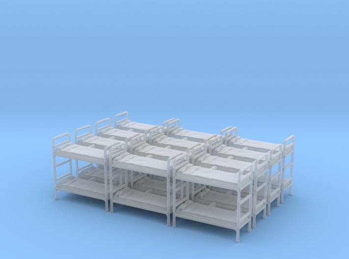 Bunk bed 01.Scale HO (1:87) 3d printed