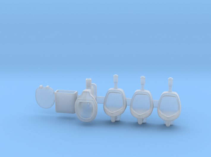 Toilet and urinals 01. 1:22.5 Scale 3d printed