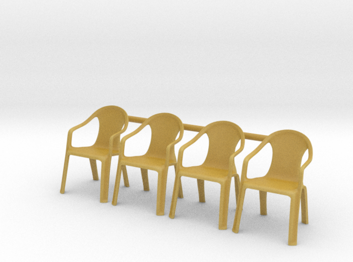 Plastic Chair 01 . 1:35 Scale 3d printed