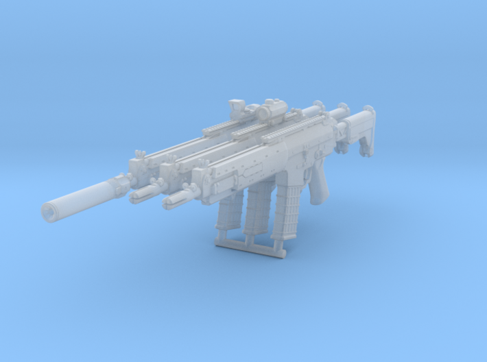 3x 1/24th AK5Cgun tactical configs 3d printed