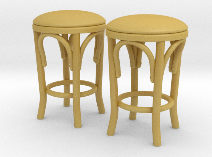 Stool 02. 1:12 Scale x2 Units 3d printed
