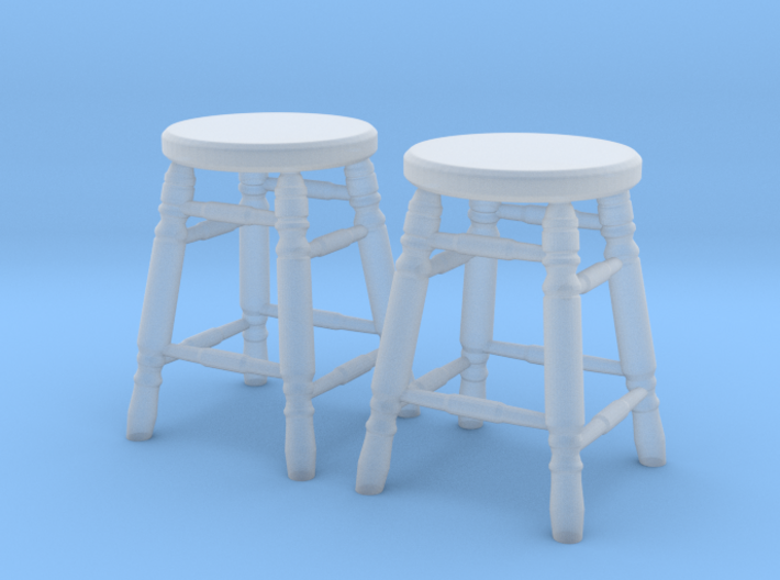 Stool 03. 1:12 Scale x2 Units 3d printed
