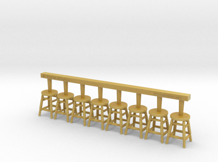 Stool 03. 1:48 Scale x8 Units 3d printed 