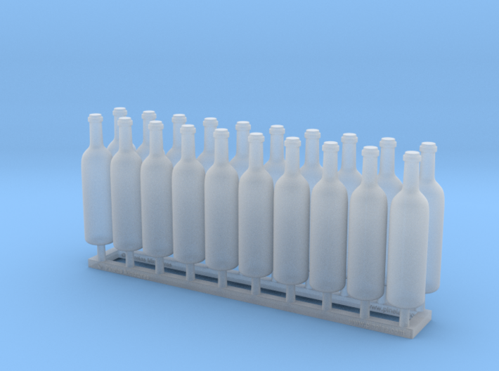 Wine Bottles Ver01. 1:12 Scale x20 units (30mm) 3d printed