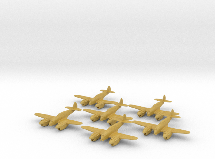 Curtiss P-40 Twin (Proposed) 1:285 x6 FUD 3d printed
