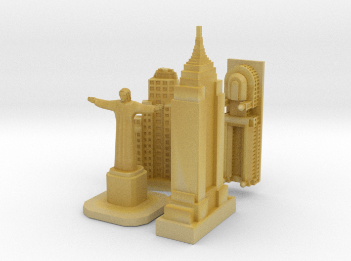 Victory Cities #2D: Americas (larger) 3d printed 