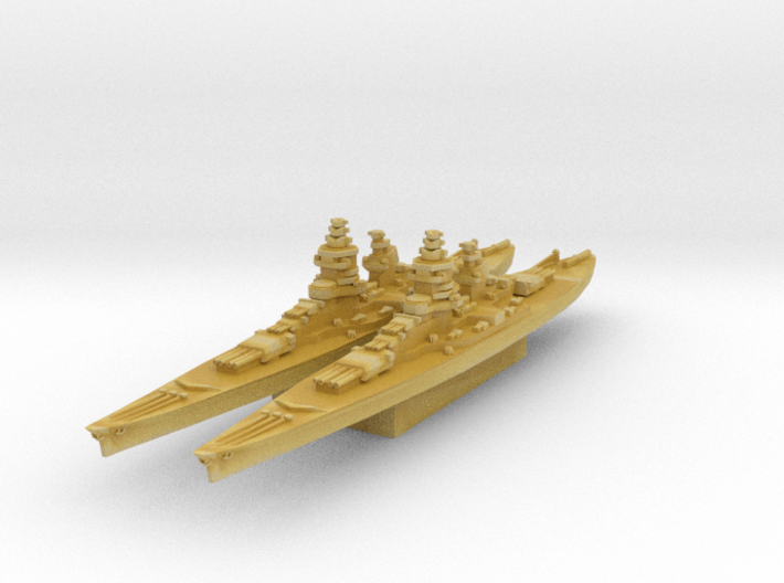 Gascogne battleship 1/3000 3d printed