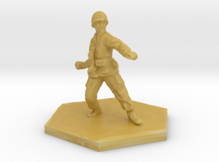 Grenade WW2 Soldier hex figure 3d printed