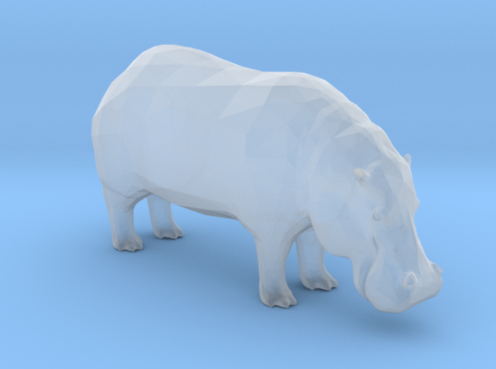 Plastic Hippopotamus v1 1:160-N 3d printed
