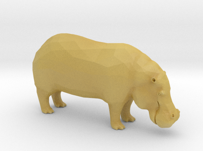 Plastic Hippopotamus v1 1:64-S 25mm 3d printed