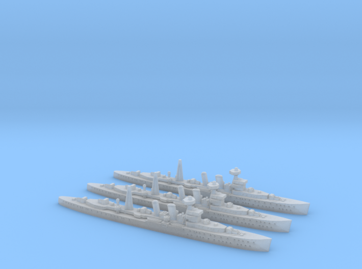 HMS Cairo (C class) 1:1800 x3 3d printed
