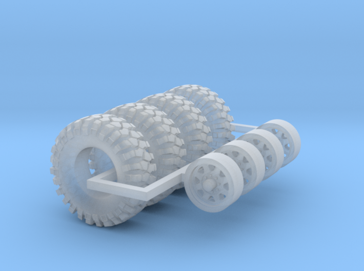 1/64 Crawler Tires with wheels 3d printed