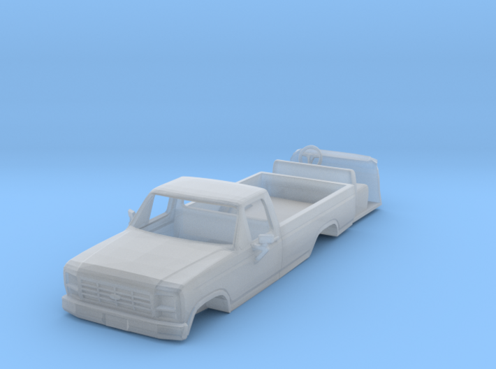 1/87 1980's Ford Truck with Interior 3d printed