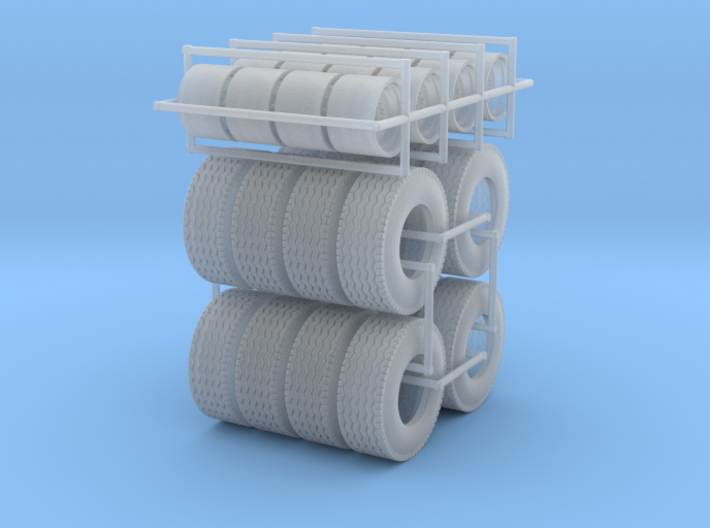 1/64 Floater Wheels and Tires (8 Sets) 3d printed