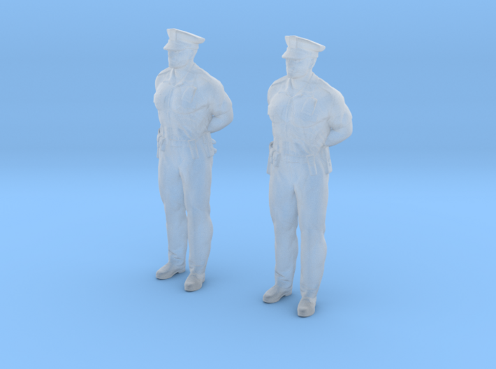 Police Officer Standing Waiting 3d printed
