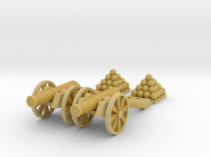 Cannon (Heavy) - Qty (2) N 160:1 Scale 3d printed 