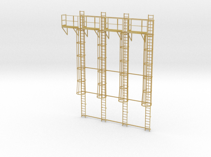 1/64 ladder cage left platform set 4 3d printed