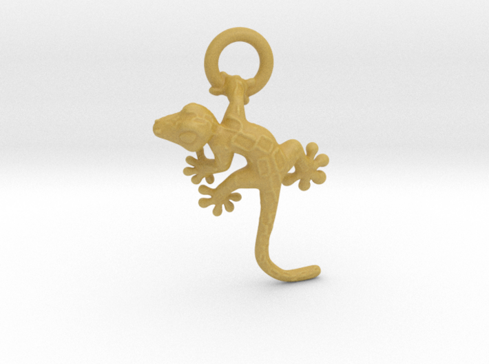 Gecko Pendant 3d printed