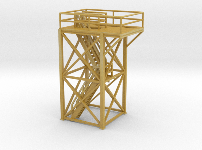 'S Scale' - 10' x 10' x 20' Tower Top With Stairs 3d printed 