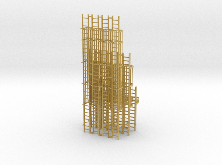 'HO Scale' - Variety Pack of Caged Ladder 3d printed 