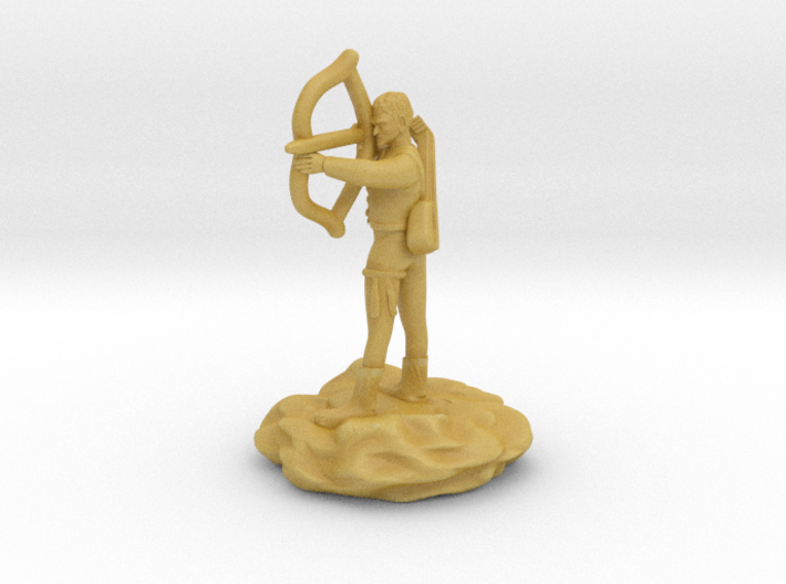 Gnome Bard with Lute and Shortbow 3d printed