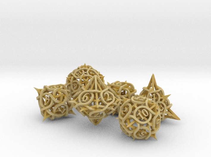 Thorn Dice Ornament Set 3d printed