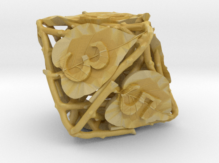 Botanical d8 Ornament 3d printed