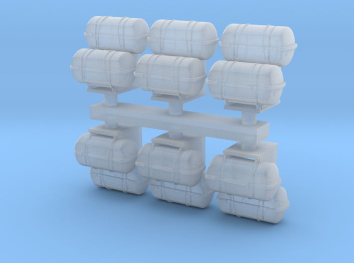 1:96 scale Life Boat Canister Stacked in set of 6 3d printed