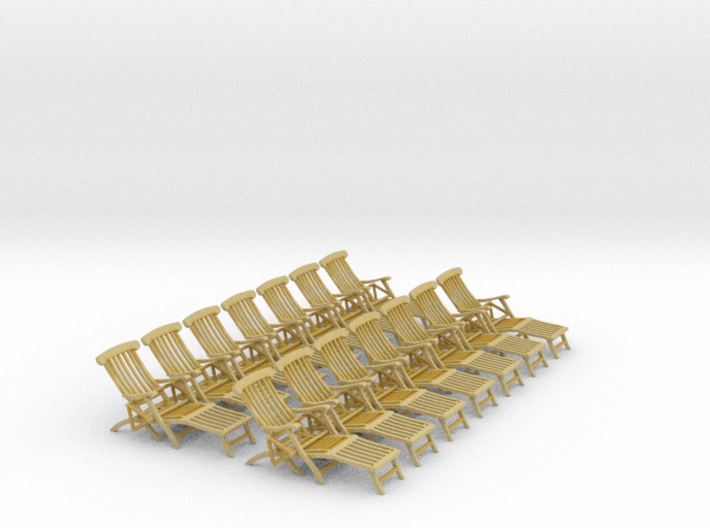 1:48 Titanic Deck Chair, Set of 12 3d printed 