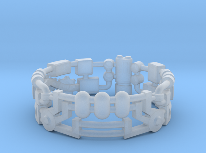 Mecha Ring (size 15ish in metal) 3d printed