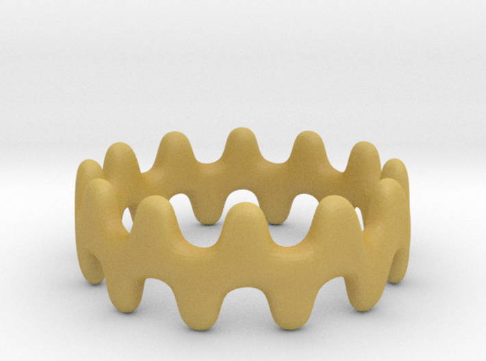 Artistic Wave Ring 3d printed