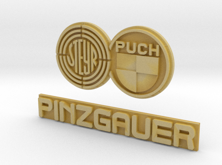 Steyr Puch Pinzgauer Logo 1:10 Scale thin 3d printed 