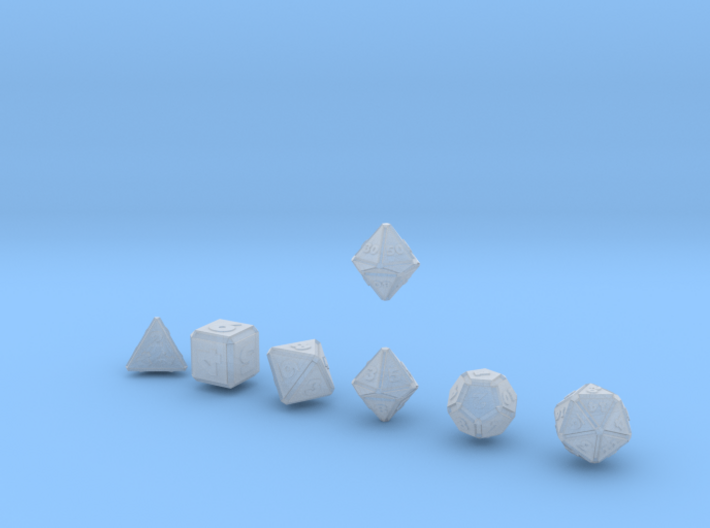 FUTURISTIC outies inverse bevels dice 3d printed