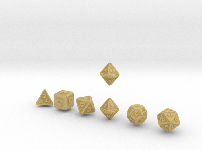FUTURISTIC Outie Double Bevels dice 3d printed