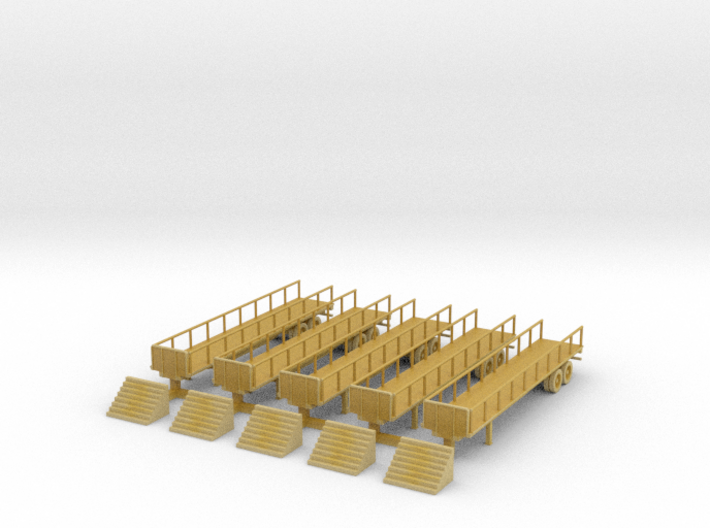 Flatbed 02 Reviewing Stand with Steps 3d printed